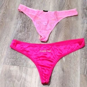 Victoria's Secret Set of 2 Sexy Little Things Size Large Panties
